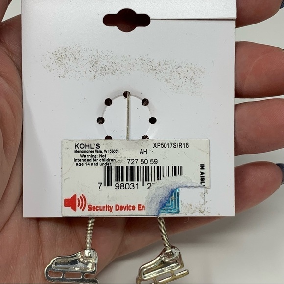 Kohls Springy Snowman on Ice Skates Brooch - Picture 3 of 4